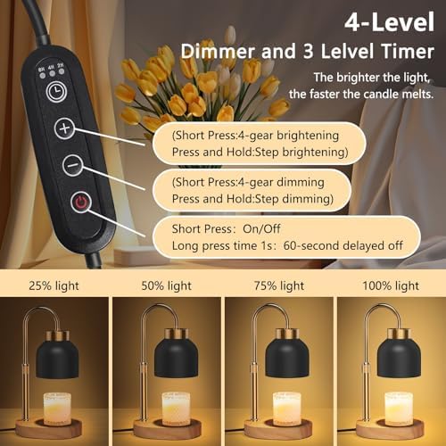 Candle Warmer Lamp with Timer Dimmer, Height & Brightness Adjustable - Image 3