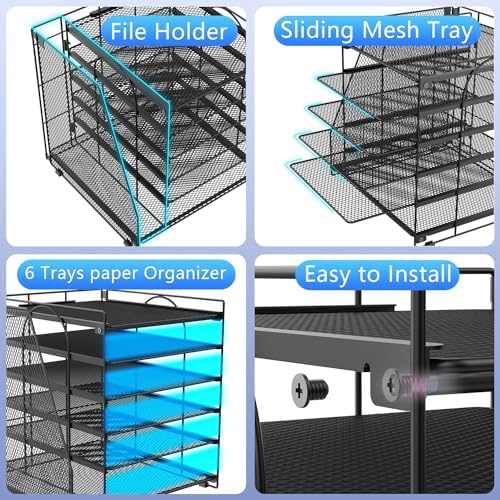 gianotter 6-Tier Paper Organizer With Magazine Holder - Image 3