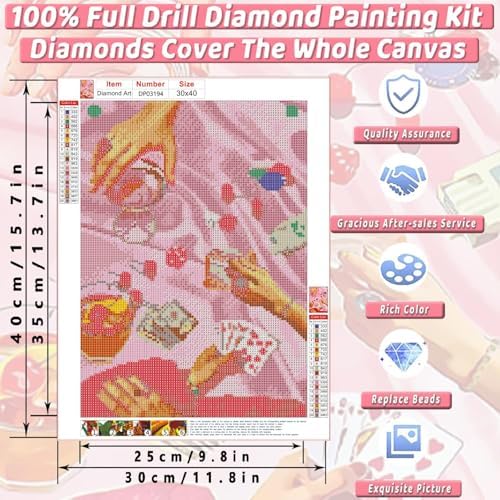 Square Diamond Art Kits for Adults Cute Diamond Painting Kit for Beginner - Image 4