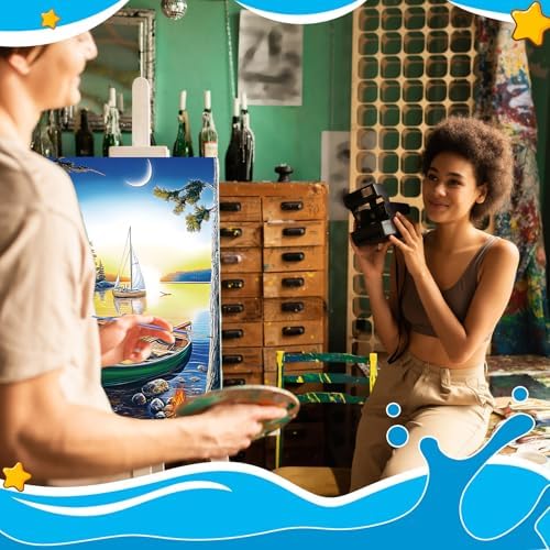 Zhanmai 20 Set Pre Drawn Canvas Painting Kit, Summer Color - Image 6
