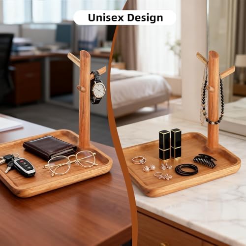 Acacia Wood Key Tray for Entryway Table (Square) - Image 5