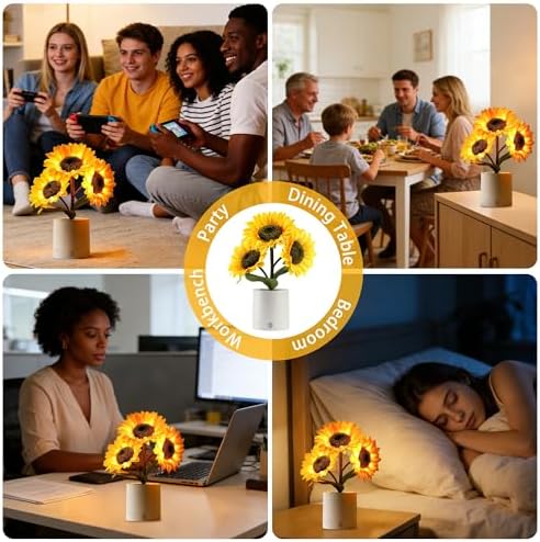 Sunflower Lamp Decor Meaningful Gifts for Women Mom Grandma Her Birthday - Image 5