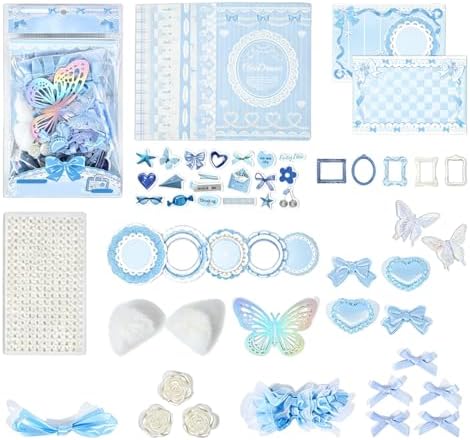 BDKMMS Scrapbooking Decoration Kit for Adults, Scrapbook Supplies & Aesthetic Journaling Accessories Set for DIY Project by Unknown