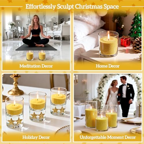 Sukh 15oz Sand Candles with Wicks - Colored Candle Sand Refillable Wax - Image 4