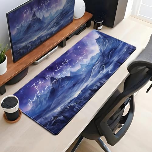 Acotar Desk Mat Sara J Maas Fantasy Mouse Pad Large for Desk Computer Pc Laptop Aesthetic Desk pad Night Court City of Starlight Laptop Mouse and Keyboard pad 31.5 x 11.8in for Office Desk Decor - Image 4