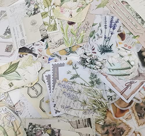 Vintage Scrapbook Supplies Pack for Adults, Decorative Nature Retro Paper Stickers Collection for Journal DIY Arts Crafts Album Bullet Journals Planners (Nature) - Image 4