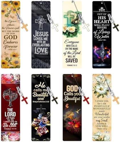 8PCS Diamond Painting Art Bookmarks,Cute Acrylic Bookmarks Crafts Kits Gifts with Pendants for Adult Women Book Lovers (bible2) by Unknown