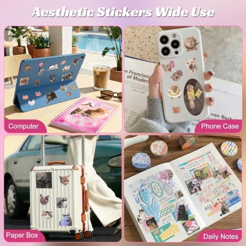 Cat Sticker Book Kawaii Cute Stickers Bulk Aesthetic Funny Meme 800+ - Image 6