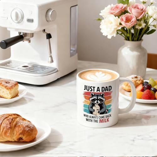 Just A Dad Who Always Came Back With The Milk 11 oz Ceramic Mug - Image 5