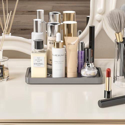 Weenson Bamboo Bathroom Vanity Tray, Decor, Silver, 7.9" x 4" x 0.8" - Image 4