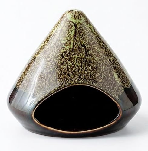 Handcrafted Ceramic Palo Santo Holder –Artistic Incense Burner for Meditation, Mindfulness & Zen Home Decor – Wabi-Sabi Style Cone Sculpture, Relaxation & Aromatherapy-Gift for Yoga (Green) by OLACHIKKO
