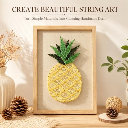 RM Studio DIY Pineapple String Art Kit with All Necessary Accessories and Frame for Kids Students, Adult Crafts Kit, Home Wall Decorations Unique Gift - Image 2