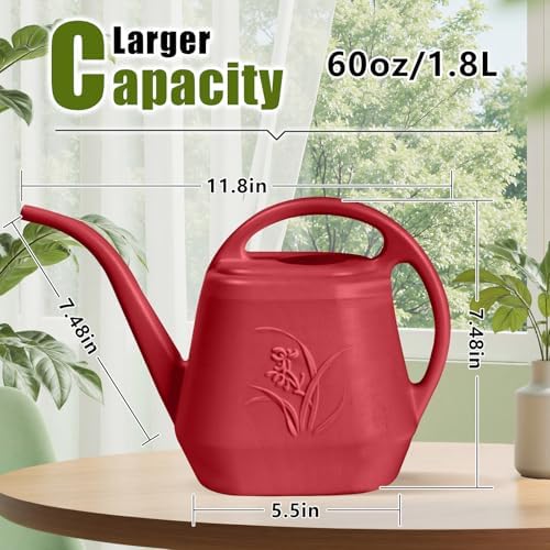 Plant Watering Can - 1/2 Gallon - Wine Red - Image 2
