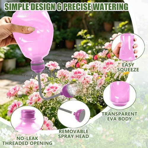 Precision Spout 0.45L Watering Can – Perfect for Delicate Seedlings - Potted Plants -Pink - Image 5
