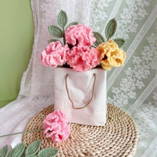 Lily's Lyric Flower Crochet Kit | Carnation & Ash Leaf | Step-by-Step Video Tutorial for Adults Teenagers | Craft Gift Idea DIY Home Decoration - Image 4