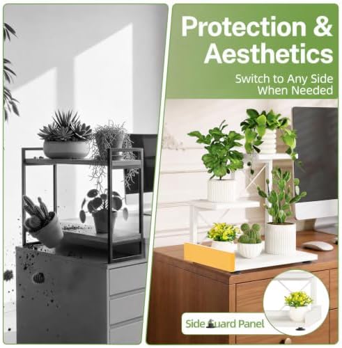iDavosic.ly Table Top Small Plant Stand, Succulent Holder for Desk, White - Image 5