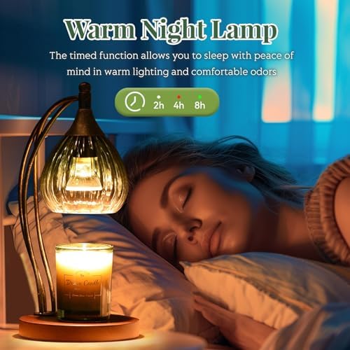 Candle Warmer Lamp with Timer and Dimmer - Electric Melter for Scented Jar Candles - Housewarming, New Home Decor - Image 4