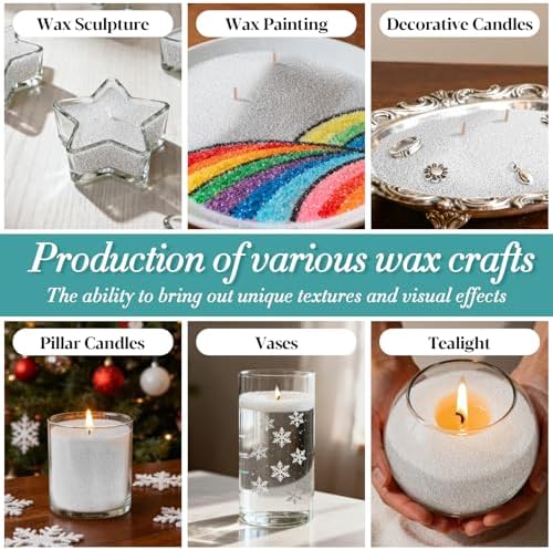 Sukh 15oz Sand Candles with Wicks - Colored Candle Sand Refillable Wax - Image 2