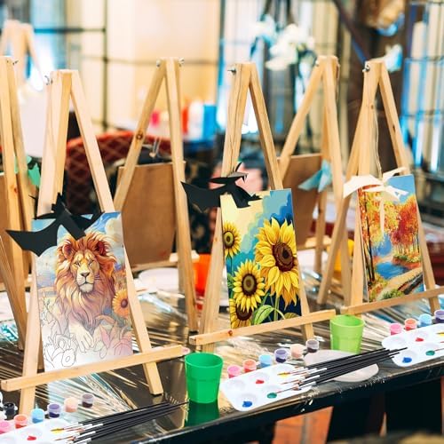 Dinifee 6 Pack Pre Drawn Canvas for Painting Pre Printed Canvas Kit 8 x 10 Inch Stretched Cotton Paint and Sip Set for Adults Couple Party Graduation Summer Date Night(Mixed Style) - Image 5