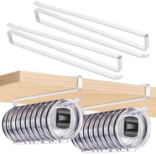 4Pack Tumbler Lid Organizer for Corner Cabinets, Holds 48 Lids (White) by Unknown