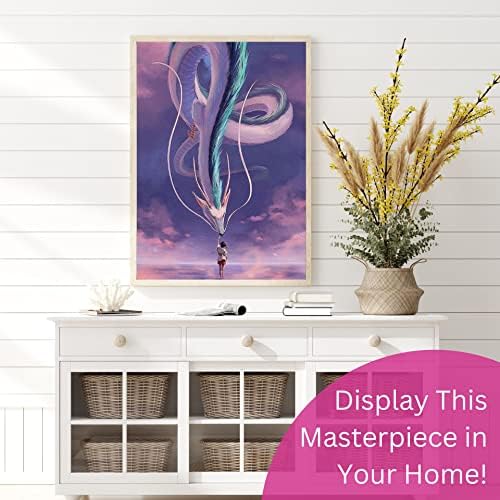 Spirited Away Dragon Diamond Art Kit for Adults Anime Wall Art 5D 12x16 - Image 2