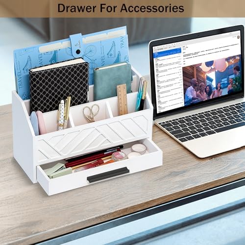 Desk Organizer with Drawer, Countertop Bill Mail Organizer and File Storage - Image 2