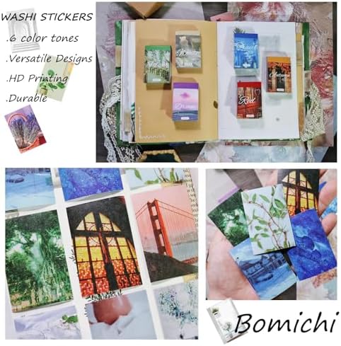 Washi Stickers, 6 Sets 300 Pcs Aesthetic Sticker Book - Image 5