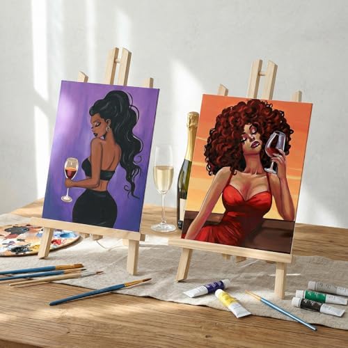 Sherr 24 Pcs Pre Drawn Canvas for Adult, Stylish Women, 8 x 10 Inch - Image 2