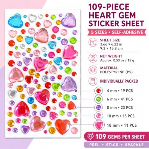 2150pcs Jewel Stickers for Crafts 3D Rhinestone Stickers Gems - Image 5