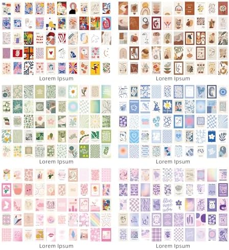 emmoolife 300 Sheets Aesthetic Scrapbook Paper, Retro Boho Pastel Wall Collage Scrapbooking Supplies Craft Decorative Papers Abstract Art Hippie Pattern Room Fashion Decor Paper for Card Making Gift - Image 3