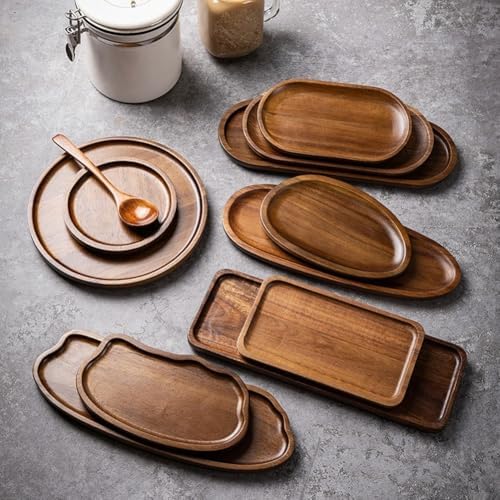 Rectangular Wooden Tray For Serving For Tea Coffee And Desserts With Minimalist Japanese Style And Easy To Clean Wood For Various Settings(TP02（Small）) - Image 4
