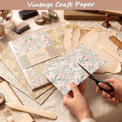 Scrapbook Paper Pack Vintage Floral Decorative Craft Paper for Junk Journal Card Making Collage Decoupage Gift Wrap DIY Album Papers Crafts - Image 5