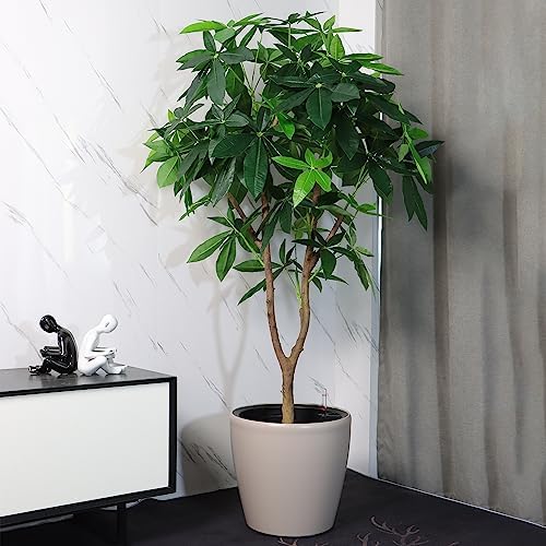 Dexceder 18x17 Self Watering Planter with Wheels (Taupe Matte) - Image 6
