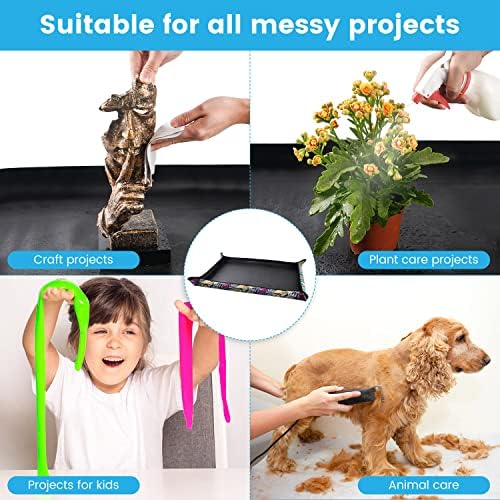Onlysuki 2 PCS 43.5" x 29.5" Extra Large Repotting Mat for Indoor Plants Transplanting and Dirt Control Plant Gift for Plant Lovers - Image 4