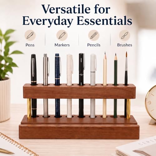 Pen Holder for Desk, Pencil Organizer, Fountain Pen Display Stand - Image 4