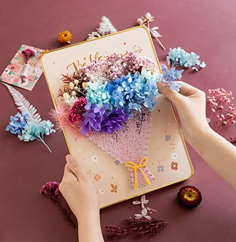BAZIMA DIY String Art Kit for Beginner,Flowers String Art, DIY Dried Flowers Craft Kit, Unique Gift, Craft Kit for Holidays - Image 2