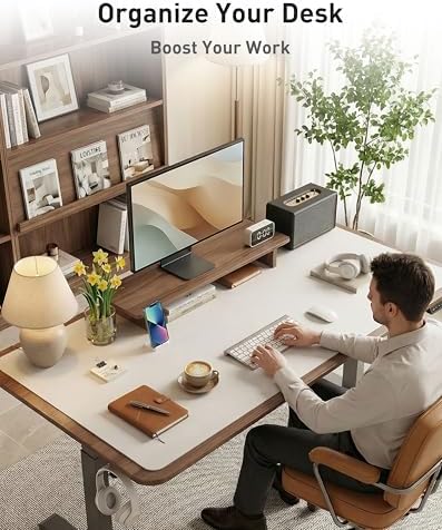 Aothia Faux Leather Desk Mat - Large Mouse Pad, Non-Slip PU Leather Blotter, Waterproof Writing Surface for Office and Home (Pale Lavender White, 63" x 24") - Image 3