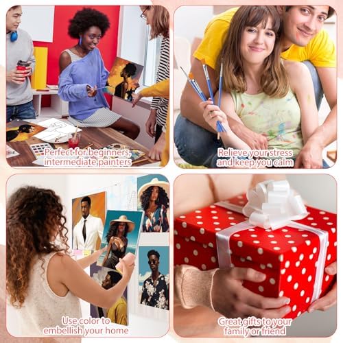 Zhanmai 20 Set Pre Drawn Canvas Painting Kit, Sweet Couples - Image 3