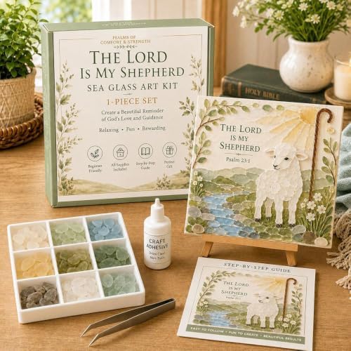 Sea Glass Ocean DIY Kit | Seaglass Mosaic Art Craft Kits for Adults - Image 7