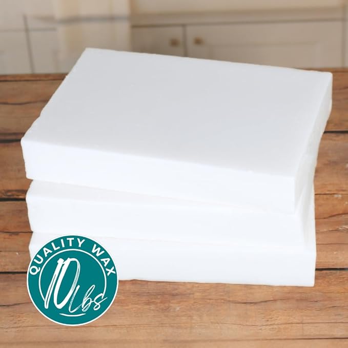 10lb Wax Slab Blend for Candle Making, Smooth Paraffin Candle Wax for Candle Making, Container Wax Blend, Candle Wax Bulk High Load Fragrance and Single Pour for Container Candles