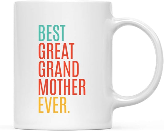 Andaz Press 11oz. Coffee Mug Birthday Gift, Best Great Grandmother Ever, 1-Pack