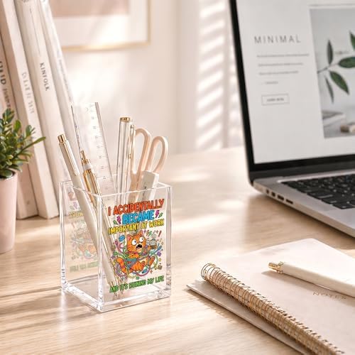 I Accidentally Became Important Acrylic Pencil Holder for Coworker - Image 4