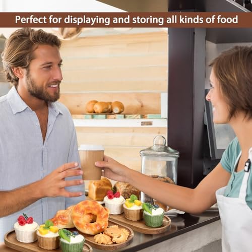 Wenqik 36 Pcs Acacia Wooden Serving Trays, Oval, 10x5 Inch - Image 7