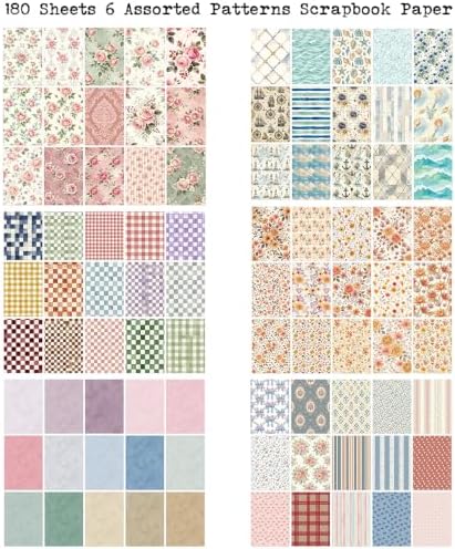 Scrapbook Paper for Journaling, 180 Sheets, 5.5 x 7.8 in - Image 5