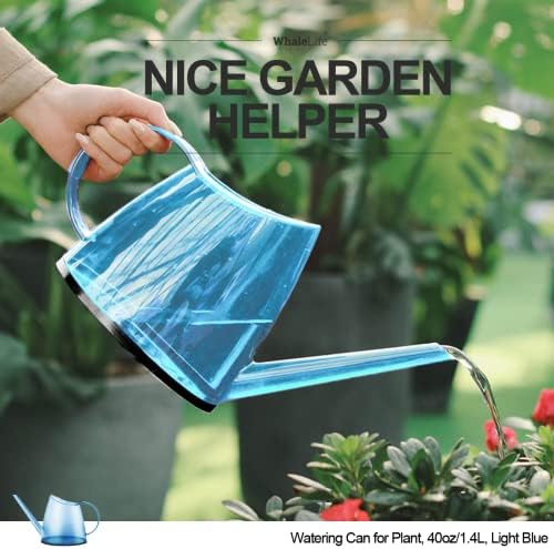 Small Indoor Plant Watering Can Long Spout 1.4L Light Blue - Image 4