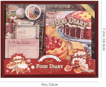 Scrapbooking Supplies Kit, Vintage Culinary Aesthetic Scrapbook Kit for Bullet Junk Journal, Gourmet DIY Journaling Supplies with Recipe, Dessert, Kitchen, Cafe Elements, Unique Gift for Teens & Women - Image 3