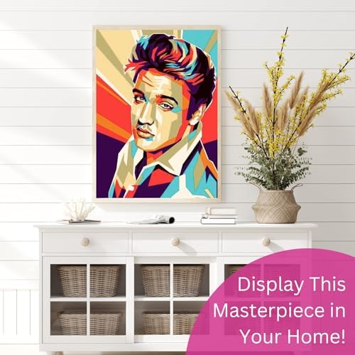 King of Rock and Roll 5D Diamond Art Painting Kit Full Round Drill 12x16 - Image 2