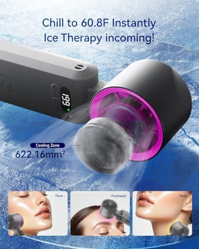 Handheld Portable Turbo Fan with Ice Cooler, Speed (1-199) 5500mAh Rechargeable Personal Fan,[20H Cooling Time] Mini Yet Powerful [20000 RPM] Pocket Fans for Travel/Outdoor/Home/Office, Black HotPink - Image 2