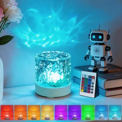 YXQUA Ocean Wave Projector, 16 Colors Northern Lights, Rechargeable by YXQUA