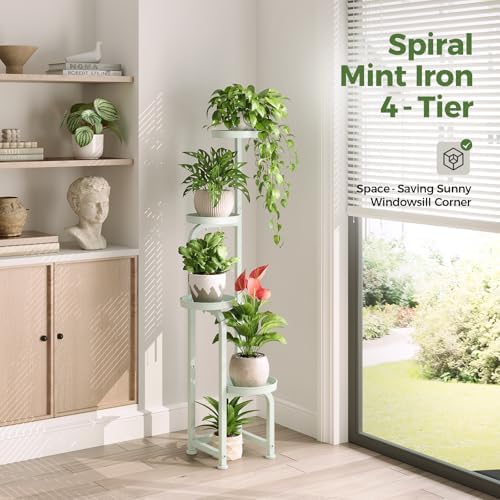 Bamworld Corner Plant Stand Indoor Outdoor Tall Metal Flower Pot Stands - Image 3